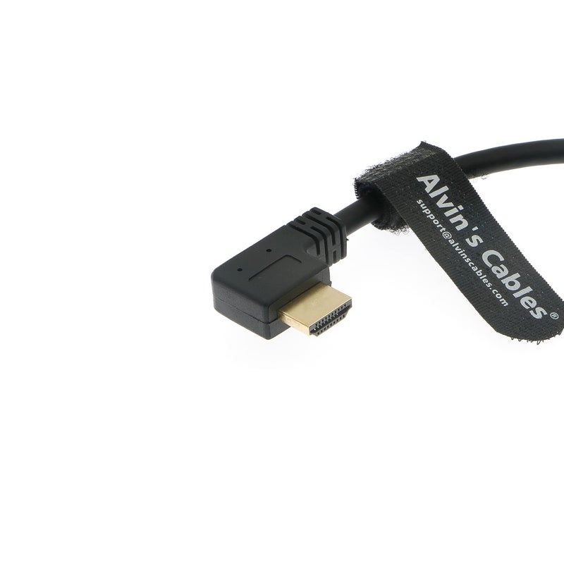 Alvin's Cables 8K HDMI 2.1 High-Speed Cable, Left to Right Angle HDMI Cable for Atomos Ninja 8K@60Hz 4K@120Hz for Feelworld,for Sony FS5 FS7 FX9,BMPCC,for Canon C300 C500 30cm|11.8in - Image 2